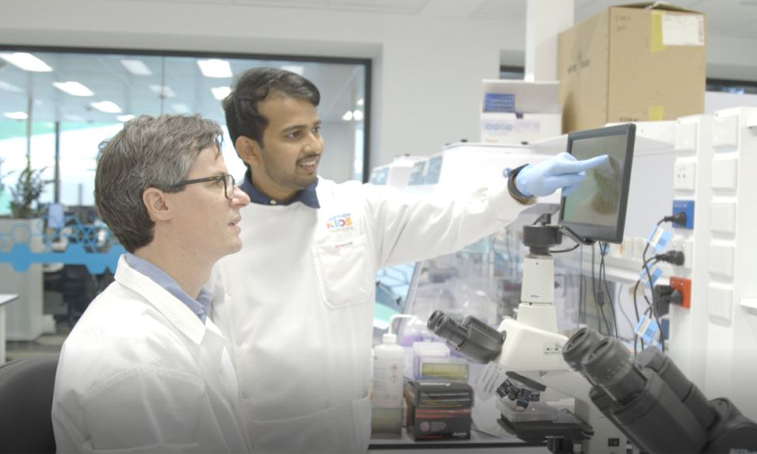 Tim Barnett in a lab